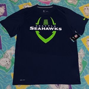 New 2013 Nike Dri Fit Seattle Seahawks Tee On Field Jersey Shirt Vintage